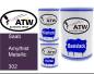 Preview: Saab, Amythist Metallic, 302: 500ml Lackdose + 500ml Klarlack + 250ml Härter - Set, von ATW Autoteile West.